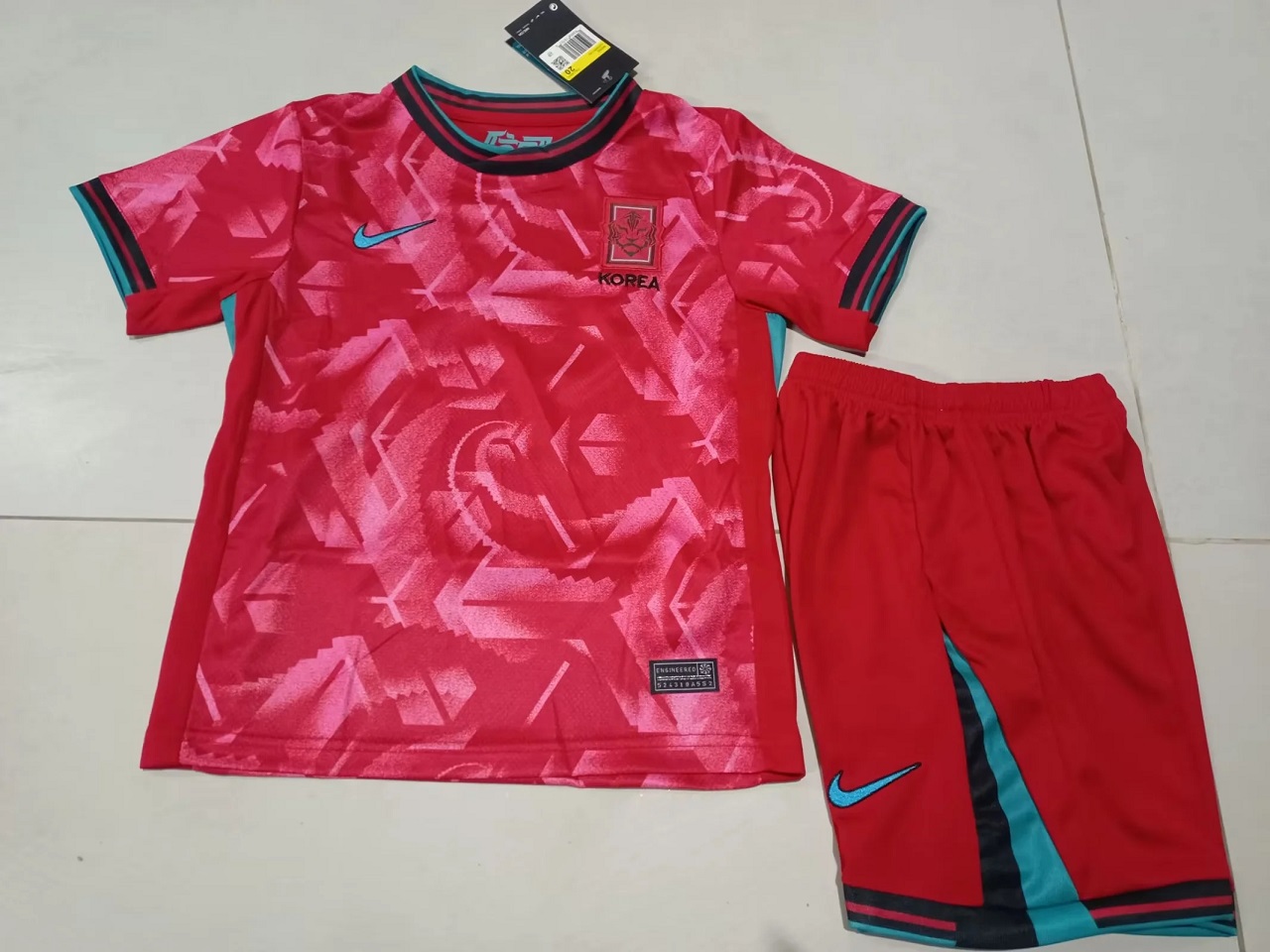 Kids-South Korea 2024 Home Soccer Jersey